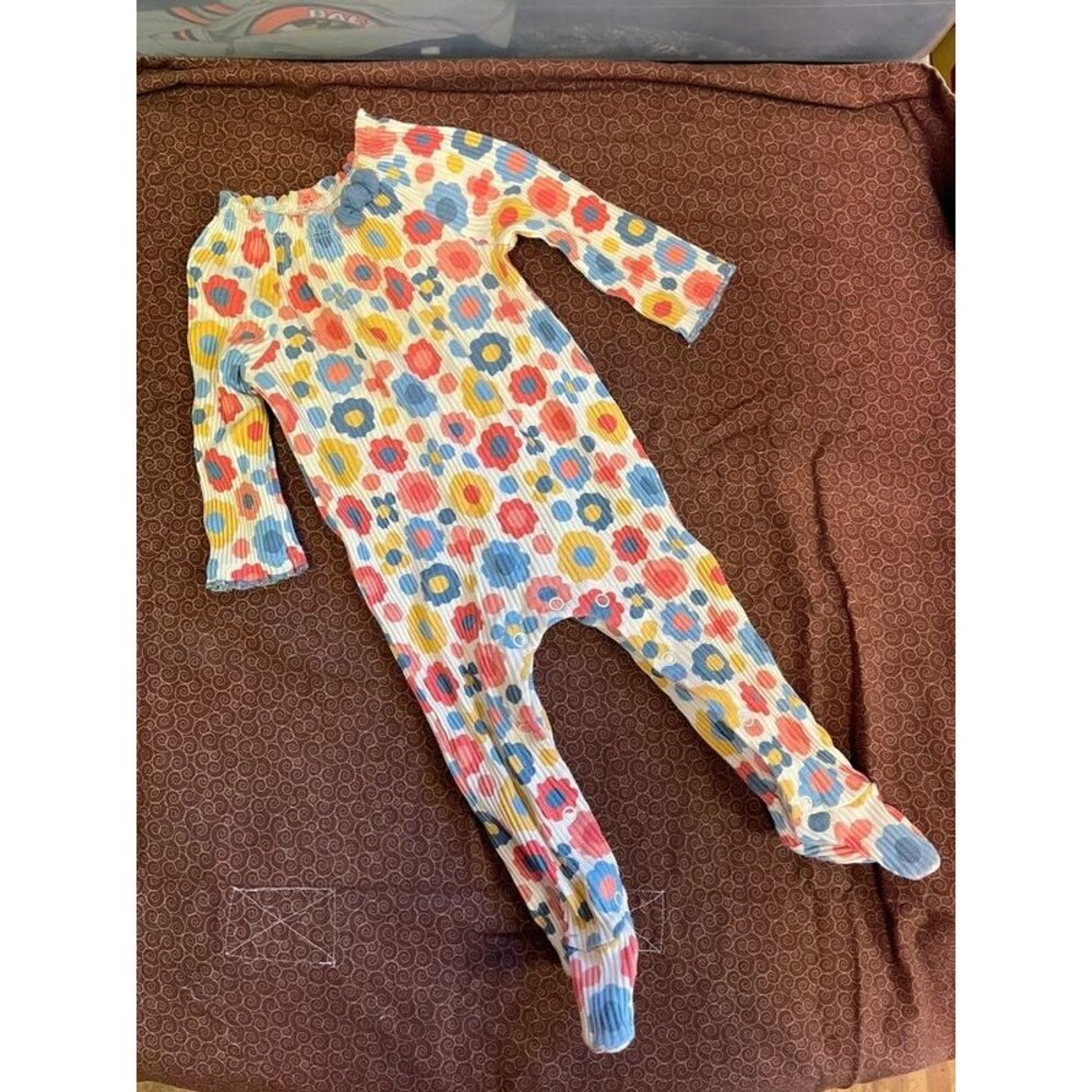 3-6 Months Baby Girl Mudpie Floral Romper Stretchy